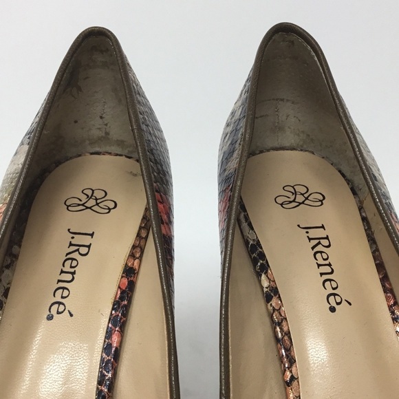 J.Reneé Nari Birch Multi Snakeskin Print Heels. - Picture 4 of 16